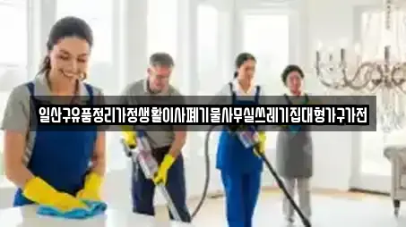 일산구유품정리가정생활이사폐기물사무실쓰레기집대형가구가전