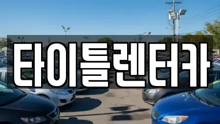 경기 성남시 분당구 정자동 단기렌트카 전문 타이틀렌터카
