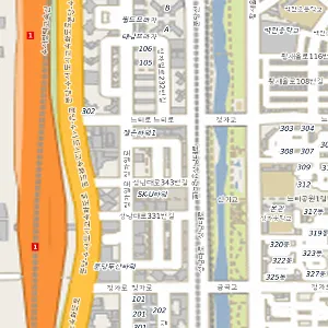 경기 성남시 분당구 정자동 렌트카 차놀자렌트카 쏠라티전문지점 위치